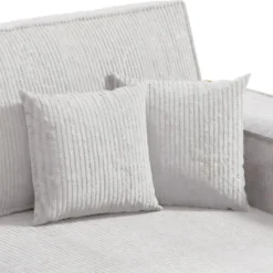 Canapé D'angle Réversible Et Convertible 3 Places Avec Coffre Isaac Mini Velours Côtelé Blanc Cassé 8 Canapé D'angle Réversible Et Convertible 3 Places Avec Coffre Isaac Mini Velours Côtelé Blanc Cassé -Promos Chesteris Boutique canape 13614107