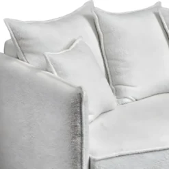 Canapé Convertible 3 Places Avec Coffre Dany Tissu Boucle Blanc Cassé -Promos Chesteris Boutique canape 13614115