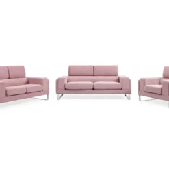 Canapé 2 Places Barth Velours Rose -Promos Chesteris Boutique canape 13688823