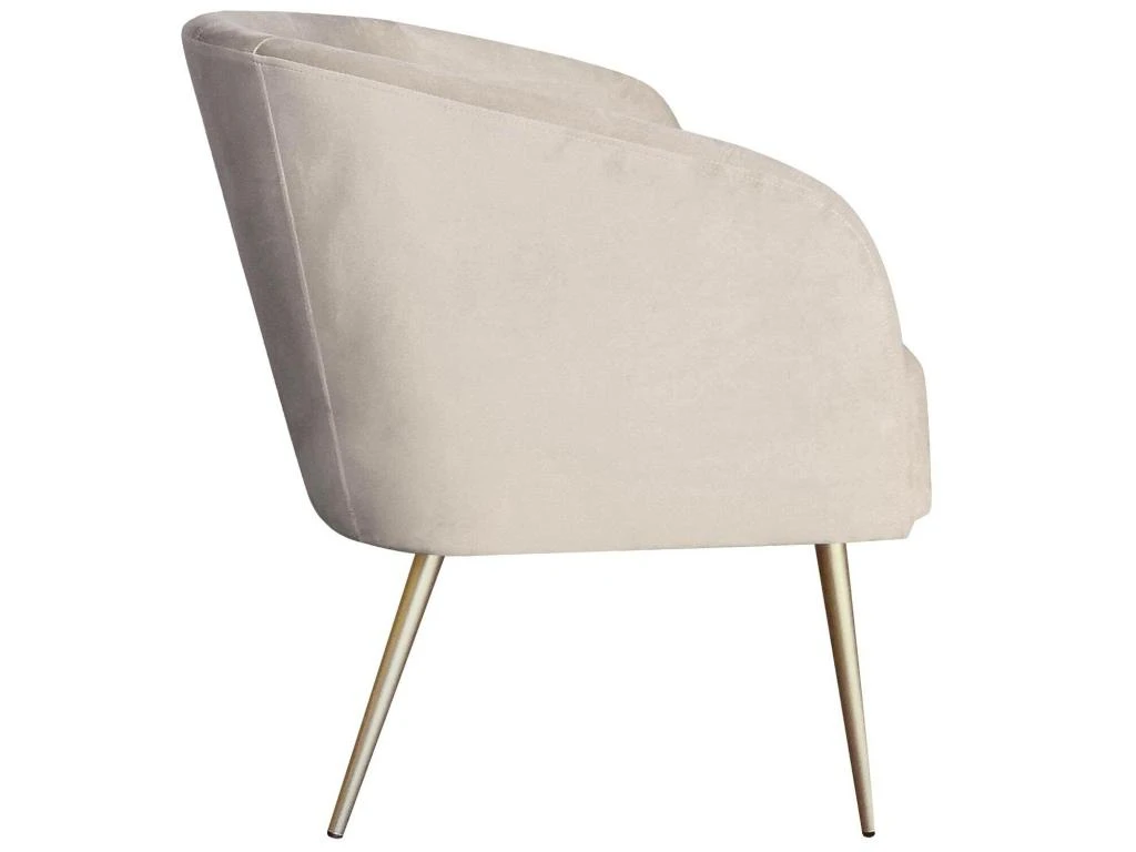 Canapé 3 Places Goldman Velours Taupe Pieds Or 4 Canapé 3 Places Goldman Velours Taupe Pieds Or – Image 4