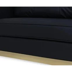 Canapé 3 Places Ivanoe Simili Noir -Promos Chesteris Boutique canape 13689081