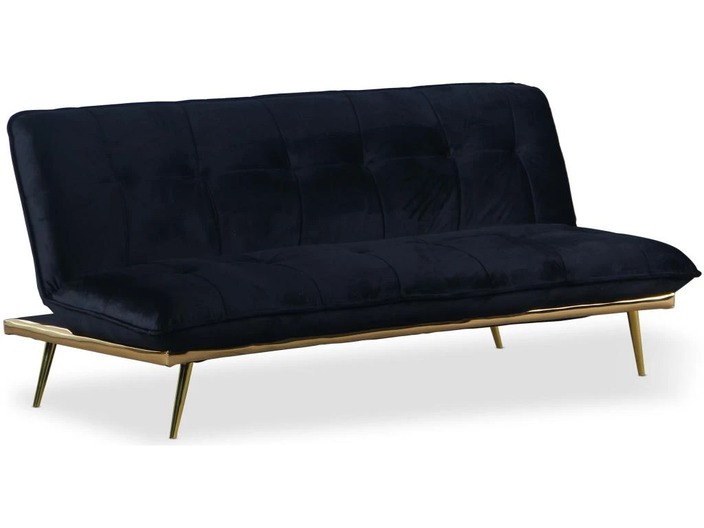 Canapé Convertible Clic-clac Fabrice Velours Noir 1 Canapé Convertible Clic-clac Fabrice Velours Noir