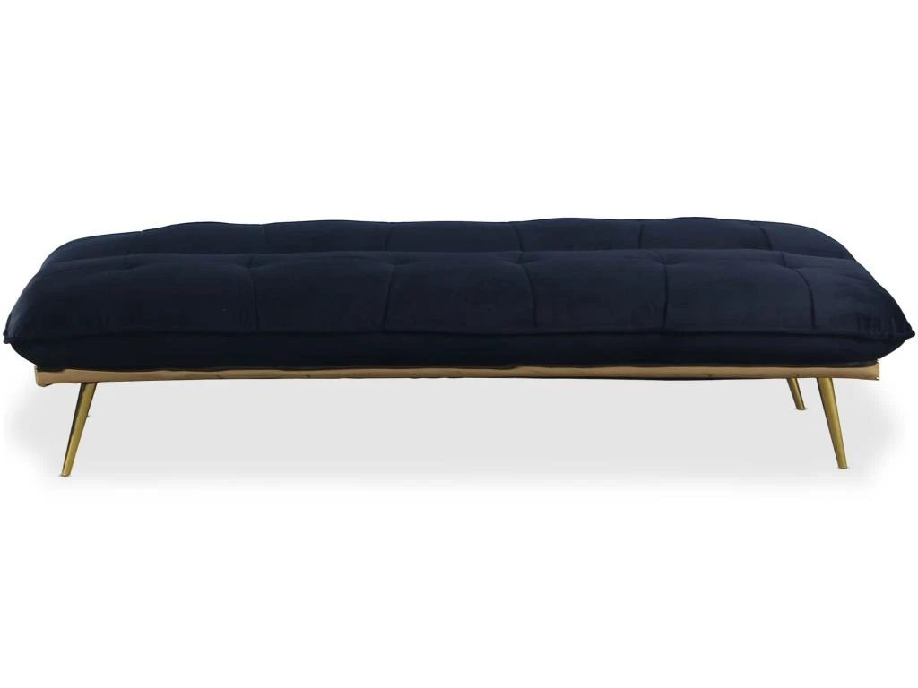 Canapé Convertible Clic-clac Fabrice Velours Noir 4 Canapé Convertible Clic-clac Fabrice Velours Noir – Image 4