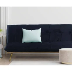 Canapé Convertible Clic-clac Fabrice Velours Noir 9 Canapé Convertible Clic-clac Fabrice Velours Noir -Promos Chesteris Boutique canape 13689371