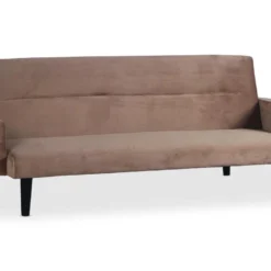 Canapé Convertible Clic-clac Roberto 3 Places Velours Taupe