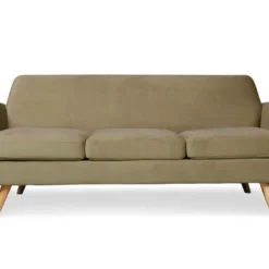 Canapé Scandinave 3 Places Danube Velours Taupe