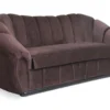 Canapé 3 Places Riboni Velours Marron