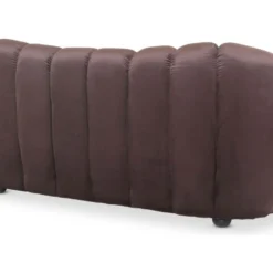 Canapé 3 Places Riboni Velours Marron -Promos Chesteris Boutique canape 13690129