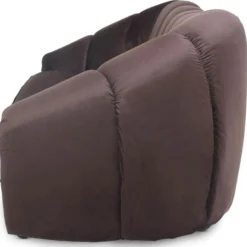 Canapé 3 Places Riboni Velours Marron -Promos Chesteris Boutique canape 13690131