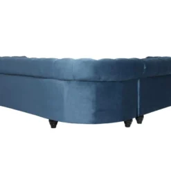 Canapé D'angle Capitonné Style Chesterfield Gustave Velours Bleu 7 Canapé D'angle Capitonné Style Chesterfield Gustave Velours Bleu -Promos Chesteris Boutique canape 13690203