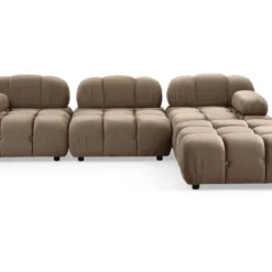 Canapé Design Modulable Et Transformable Hollywood Velours Taupe