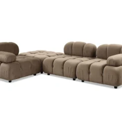 Canapé Design Modulable Et Transformable Hollywood Velours Taupe -Promos Chesteris Boutique canape 13690213