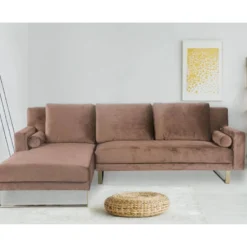 Canapé D'angle Convertible Nirvana Velours Taupe 8 Canapé D'angle Convertible Nirvana Velours Taupe -Promos Chesteris Boutique canape 13690477