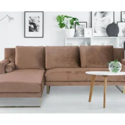 Canapé D'angle Convertible Nirvana Velours Taupe 9 Canapé D'angle Convertible Nirvana Velours Taupe -Promos Chesteris Boutique canape 13690479