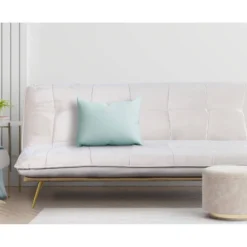 Canapé Convertible Clic-clac Fabrice Velours Beige -Promos Chesteris Boutique canape 13690579