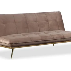 Promos Chesteris Boutique 7 Canapé Convertible Clic-clac Fabrice Velours Taupe