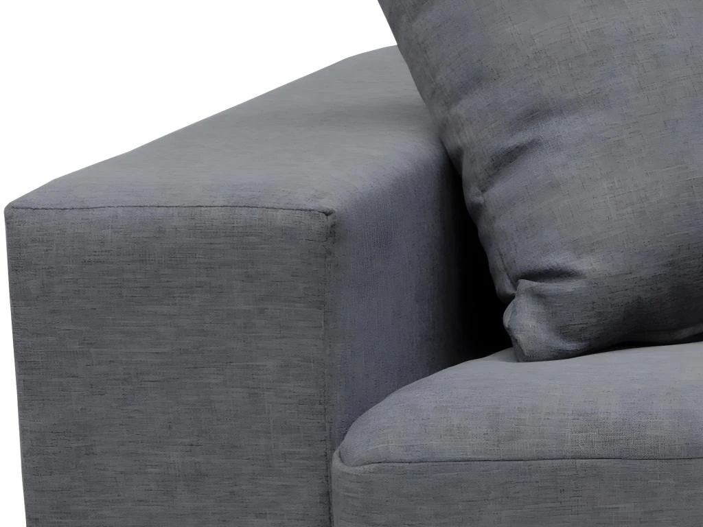 Canapé 3 Places En Tissu YUDO - Noir 11 Canapé 3 Places En Tissu YUDO - Noir – Image 11