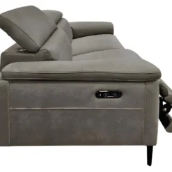 Canapé Relax 2.5 Places Tissu Microfibre Taupe Avec Prise USB - CHOPPER -Promos Chesteris Boutique canape 14291271