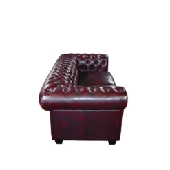 Canapé Chesterfield 3 Places BRENTON 100% Cuir De Buffle - Bordeaux 7 Canapé Chesterfield 3 Places BRENTON 100% Cuir De Buffle - Bordeaux -Promos Chesteris Boutique canape 143316