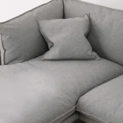 Canapé D'angle Gauche En Tissu Gris Clair LESPI -Promos Chesteris Boutique canape 14371041