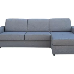 Canapé D'angle Droit Convertible Express En Tissu Gris Clair - Couchage 140 Cm - Matelas 18cm TORASI -Promos Chesteris Boutique canape 14419007