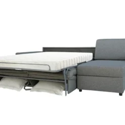 Canapé D'angle Droit Convertible Express En Tissu Gris Clair - Couchage 140 Cm - Matelas 18cm TORASI -Promos Chesteris Boutique canape 14441247