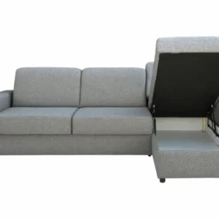 Canapé D'angle Droit Convertible Express En Tissu Gris Clair - Couchage 140 Cm - Matelas 18cm TORASI -Promos Chesteris Boutique canape 14441249