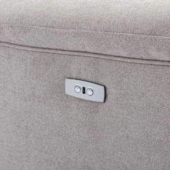 Canapé 3 Places Relax électrique En Tissu Gris Clair URSULA II -Promos Chesteris Boutique canape 14455305