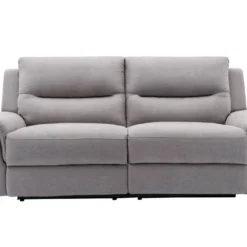Canapé 3 Places Relax électrique En Tissu Gris Clair URSULA II -Promos Chesteris Boutique canape 14455309
