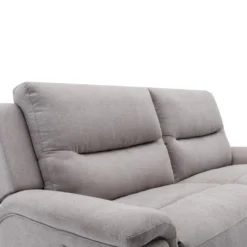 Canapé 3 Places Relax électrique En Tissu Gris Clair URSULA II -Promos Chesteris Boutique canape 14455313