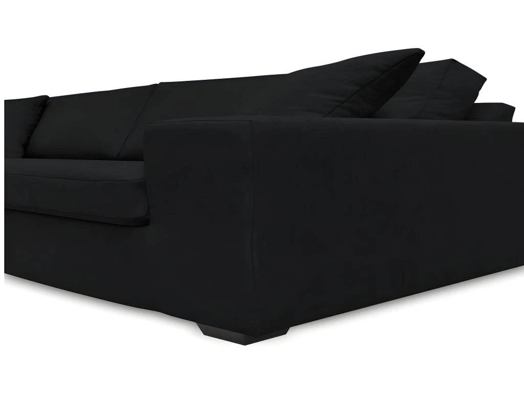 Canapé 3 Places En Tissu YUDO - Noir 3 Canapé 3 Places En Tissu YUDO - Noir – Image 3