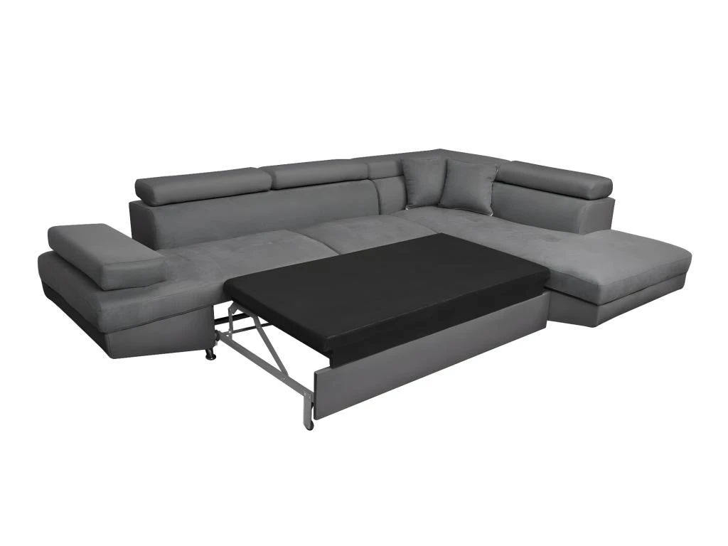 Canapé D'angle RIO Convertible Avec Coffre En Microfibre - Angle Droit, Gris 5 Canapé D'angle RIO Convertible Avec Coffre En Microfibre - Angle Droit, Gris – Image 5