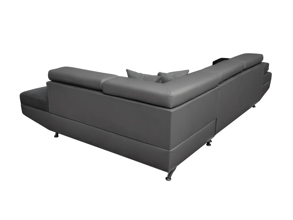 Canapé D'angle RIO Convertible Avec Coffre En Microfibre - Angle Droit, Gris 9 Canapé D'angle RIO Convertible Avec Coffre En Microfibre - Angle Droit, Gris – Image 9