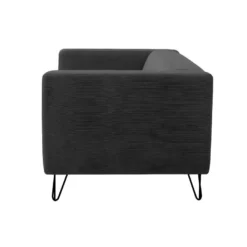 Canapé Fixe SERENA 2 Places En Tissu Avec Pieds épingles - Gris Anthracite -Promos Chesteris Boutique canape 14642605