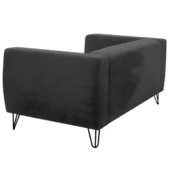 Canapé Fixe SERENA 2 Places En Tissu Avec Pieds épingles - Gris Anthracite -Promos Chesteris Boutique canape 14642607