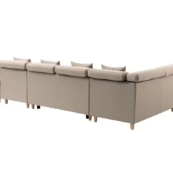 Canapé D'Angle Panoramique MAIA Convertible En Tissu - Angle Gauche, Beige -Promos Chesteris Boutique canape 14642623