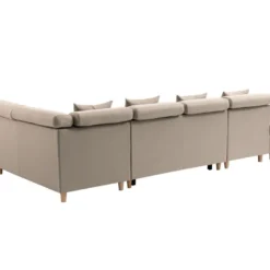 Canapé D'Angle Panoramique MAIA Convertible En Tissu - Angle Droit, Beige -Promos Chesteris Boutique canape 14642953