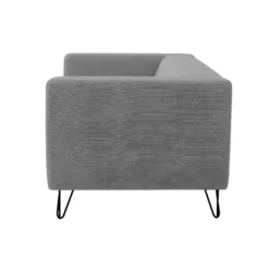 Canapé Fixe SERENA 2 Places En Tissu Avec Pieds épingles - Gris Clair -Promos Chesteris Boutique canape 14643953