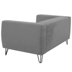 Canapé Fixe SERENA 2 Places En Tissu Avec Pieds épingles - Gris Clair -Promos Chesteris Boutique canape 14643957