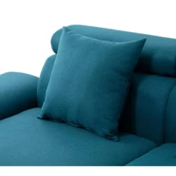 Canapé D'Angle Panoramique MAIA Convertible En Tissu - Angle Droit, Bleu Canard -Promos Chesteris Boutique canape 14643981