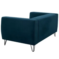 Canapé Fixe SERENA 2 Places En Tissu Avec Pieds épingles - Bleu Pétrole -Promos Chesteris Boutique canape 14644295