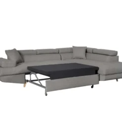 Canapé D'angle Droit Convertible RIO Scandinave Avec Coffre En Tissu - Gris Clair, Pieds Bois 14 Canapé D'angle Droit Convertible RIO Scandinave Avec Coffre En Tissu - Gris Clair, Pieds Bois -Promos Chesteris Boutique canape 14645683