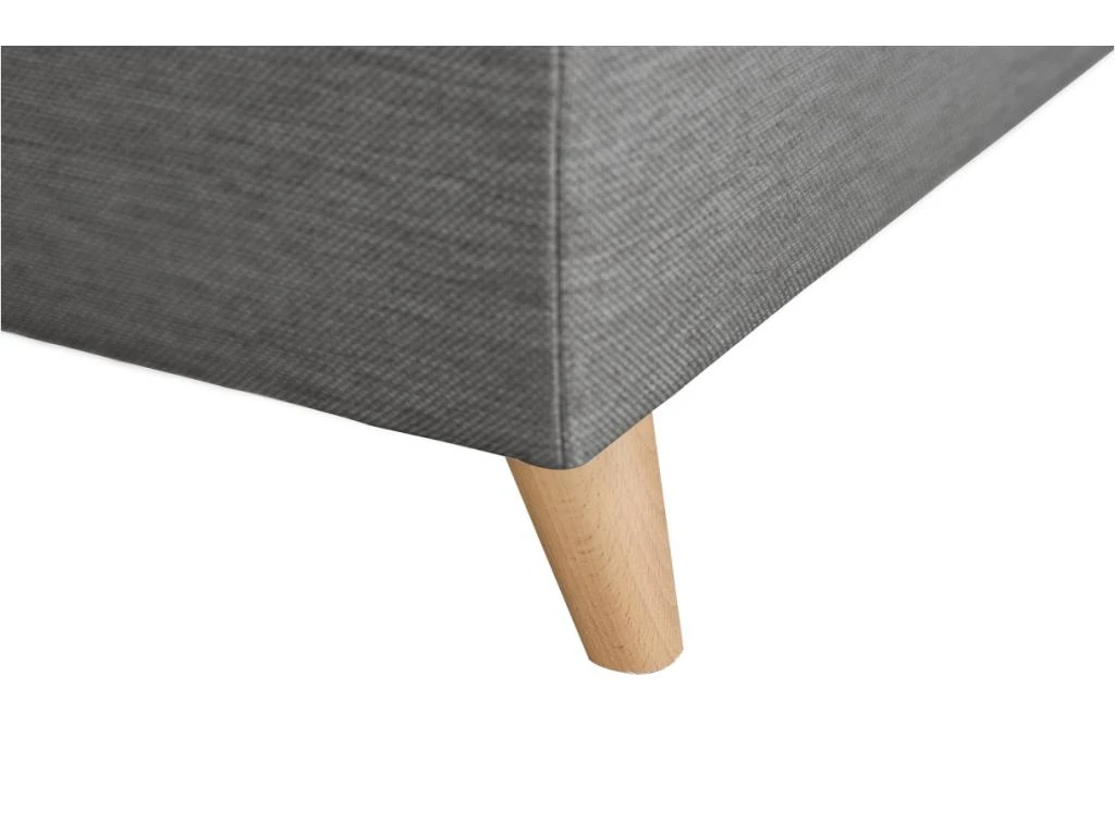 Canapé D'angle Droit Convertible RIO Scandinave Avec Coffre En Tissu - Gris Clair, Pieds Bois 9 Canapé D'angle Droit Convertible RIO Scandinave Avec Coffre En Tissu - Gris Clair, Pieds Bois – Image 9