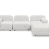 Canapé Design Modulable Et Transformable Hollywood Tissu Bouclette Blanc