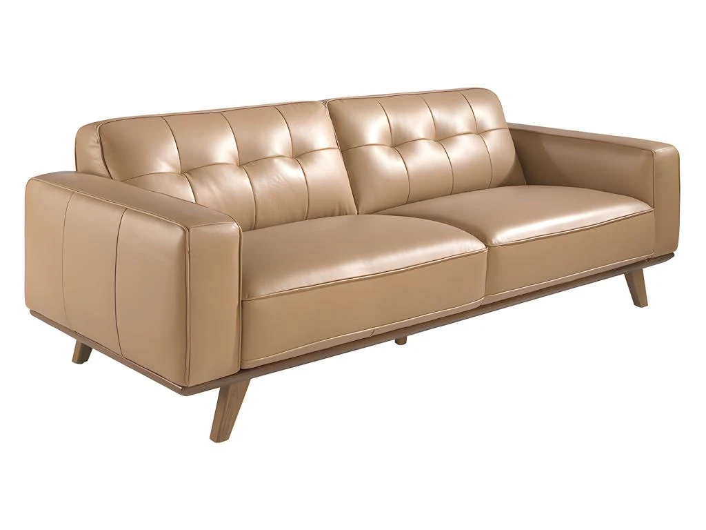 Canapé 3 Places En Cuir Couleur Sable 6120 ANGEL CERDA 1 Canapé 3 Places En Cuir Couleur Sable 6120 ANGEL CERDA