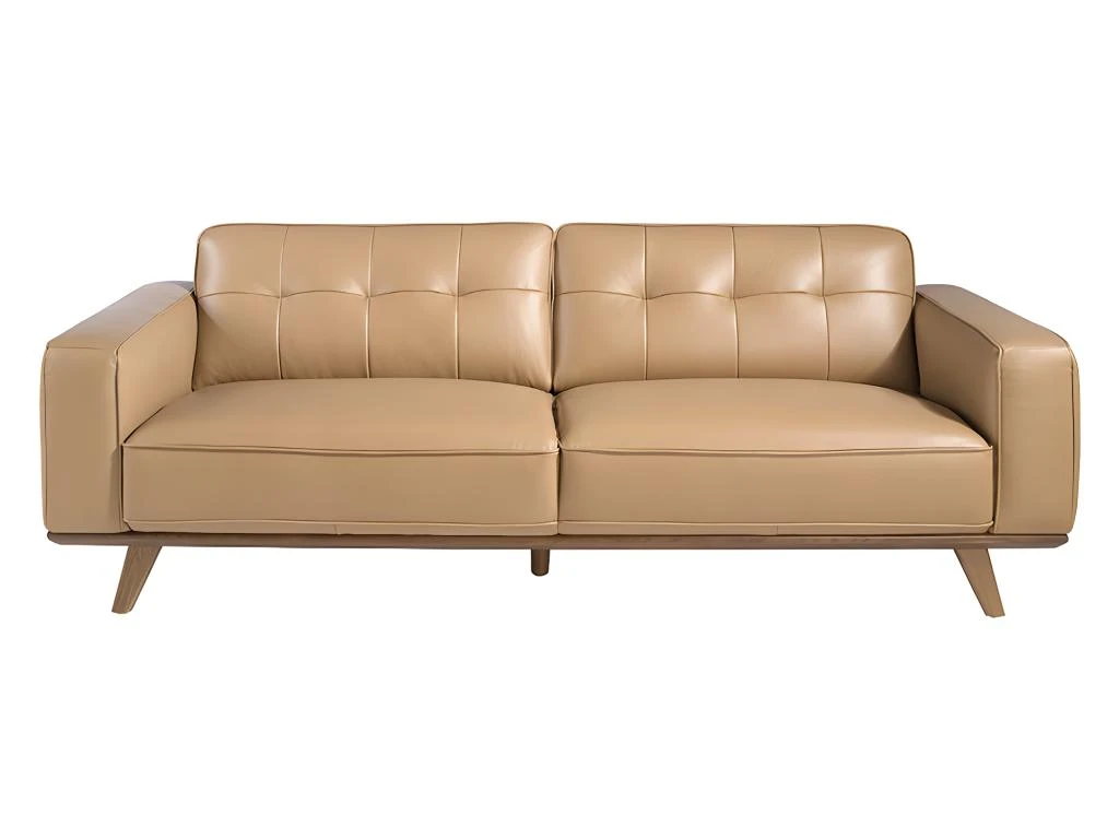 Canapé 3 Places En Cuir Couleur Sable 6120 ANGEL CERDA 2 Canapé 3 Places En Cuir Couleur Sable 6120 ANGEL CERDA – Image 2