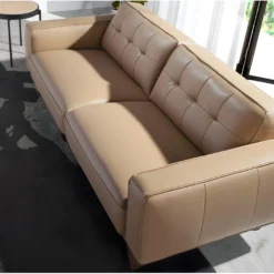 Canapé 2 Places En Cuir Couleur Sable 6119 ANGEL CERDA -Promos Chesteris Boutique canape 14719867