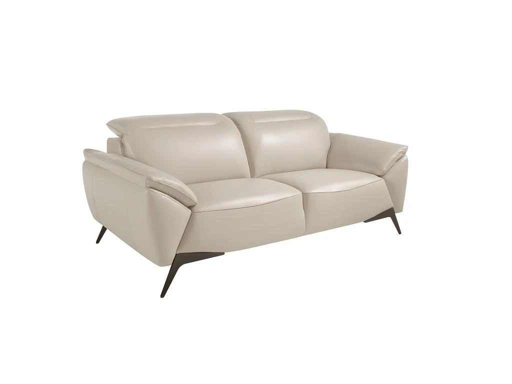 Canapé 2 Places En Cuir Gris Taupe 6131 ANGEL CERDA 1 Canapé 2 Places En Cuir Gris Taupe 6131 ANGEL CERDA
