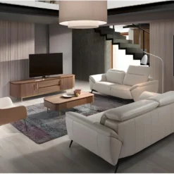 Canapé 2 Places En Cuir Gris Taupe 6131 ANGEL CERDA 11 Canapé 2 Places En Cuir Gris Taupe 6131 ANGEL CERDA -Promos Chesteris Boutique canape 14720027