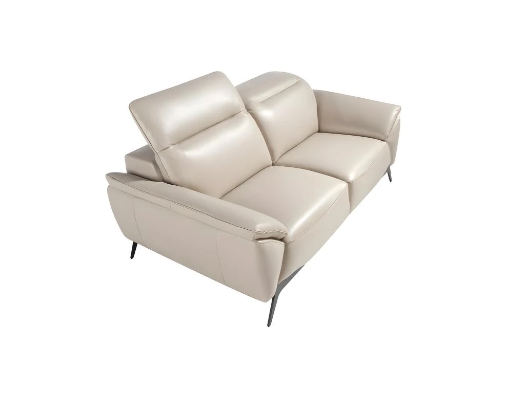 Canapé 2 Places En Cuir Gris Taupe 6131 ANGEL CERDA 7 Canapé 2 Places En Cuir Gris Taupe 6131 ANGEL CERDA – Image 7